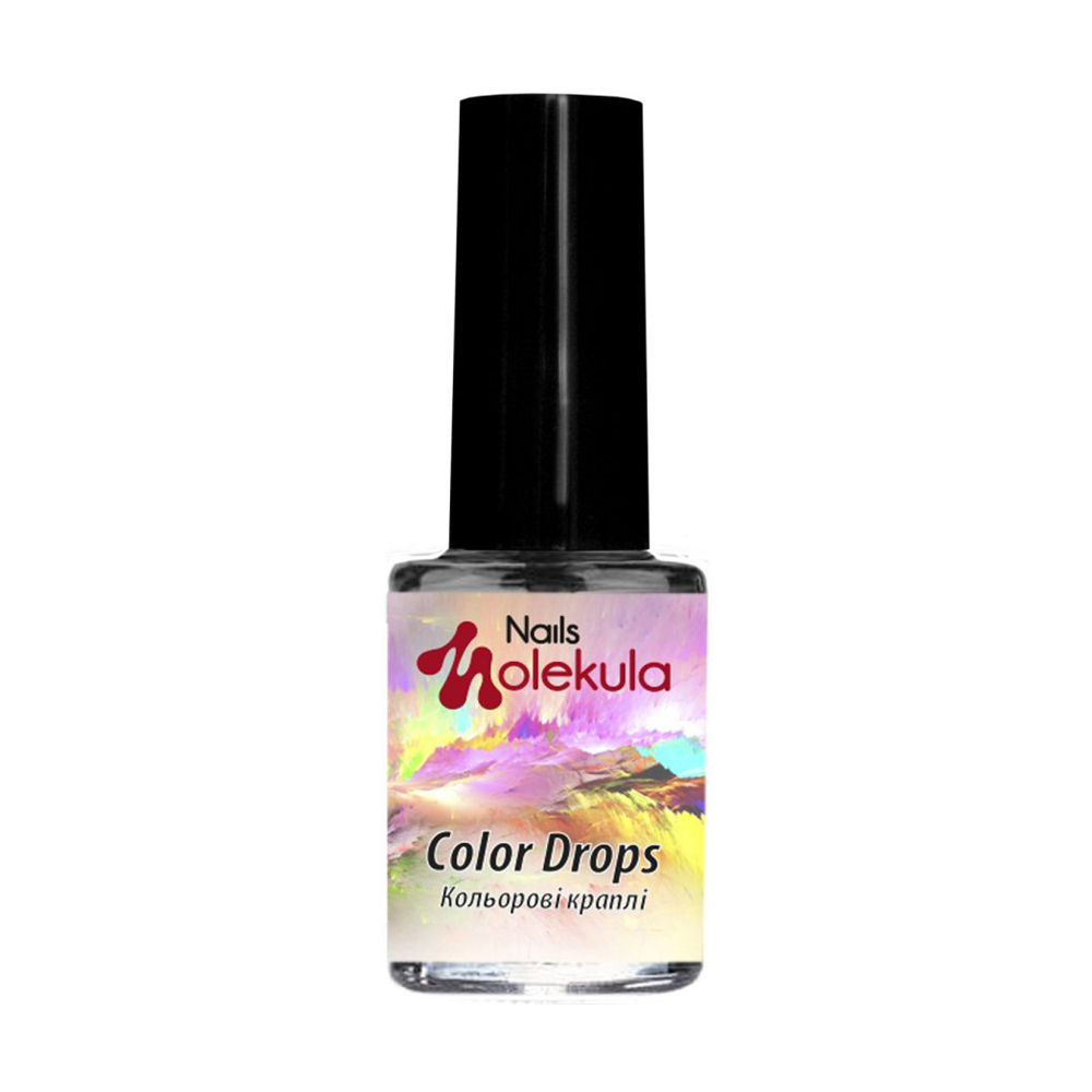 Акварель для дизайну нігтів Nails Molekula Professional Color Drops, Yellow, 6 мл